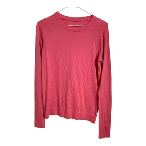 Lululemon Pink Textured Crew Neck Sweater Size Medium